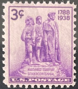 Scott #837 1938 3¢ Northwest Territory Sesquicentennial MNH OG