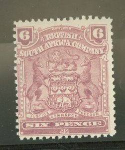 Rhodesia (1890-1923) #65 Unused Single