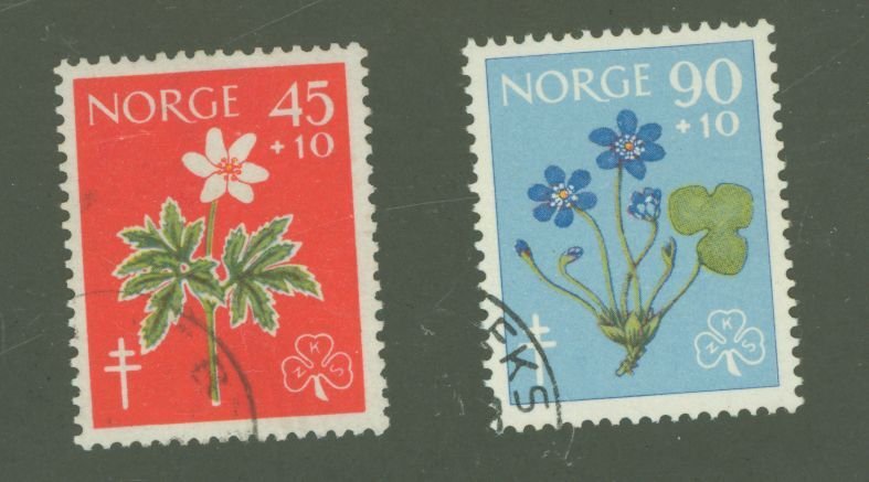 Norway #B62-63  Single (Complete Set) (Flowers)