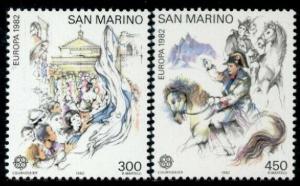 San Marino 1019-20 MNH Horse, EUROPA, Napoleon