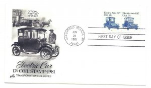 1906  17c Electric Auto 1917 ArtCraft plate #2 FDC