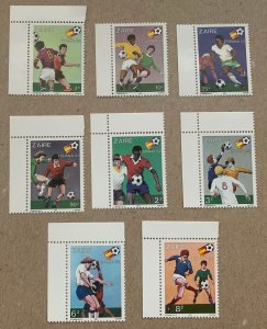 Zaire 1981 Espana World Cup soccer, MNH. Scott 1019-1026, CV $11.10