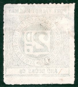 GB Wales PTR&DCo RAILWAY 2d Letter Stamp PORT TALBOT DOCKS (1891) Mint MNG BRW62 