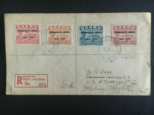 1935 Nauru Cover Jubilee to USA # 31-34