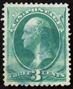 U.S. Used Stamp Scott #158 3c Washington, XF - Superb. Crossroads Fancy Cancel.