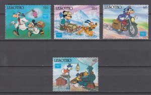 J45849 JL,Stamps 1986 lesotho mnh set #540-3 disney