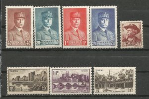 France #415 thru 422 MNH