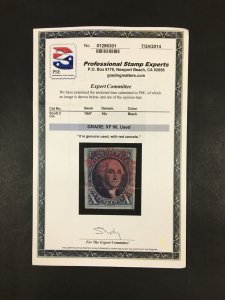 momen: US Stamps #2 Used PF & PSE GRADED Cert XF-90 LOT #87592