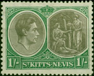 St Kitts Nevis 1938 1s Black & Green SG75 Fine LMM (3)