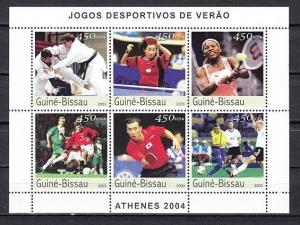 Guinea Bissau, Mi cat. 2381-2386 A.  Athens Summer Olympics sheet.