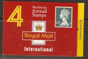 GB SGGL1 1996 £1.48 WORLDWIDE POSTCARD STAMPS BOOKLET 