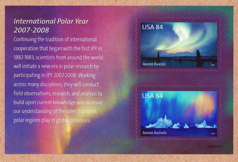 STAMP US SCOTT 4123 International Polar Year Pane  84¢ Ea  MNH 2007