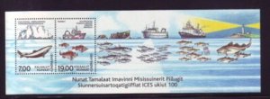 Greenland Sc 402a 2002 Sea Exploration stamp sheet mint NH