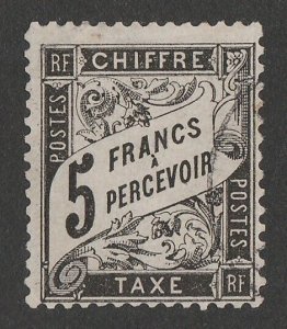 FRANCE 1881 Postage Due 5Fr black. SG D295 cat £2500. RARE GENUINE!