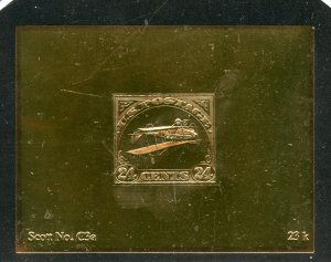 UNITED STATES SCOTT C3a 1918 24c INVERTED JENNY 23kt GOLD REPRODUCTION MINT NH