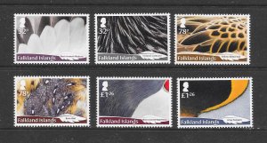 FALKLAND ISLANDS #1252-7 BIRD FEATHERS MNH