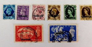 Great Britain (Tangier) #553 572  U/VF Overprinted Tangier  G.B. stmp 1949 53