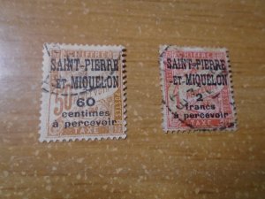 St Pierre and Miquelon  #  J19-20   used