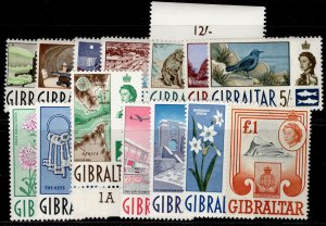 GIBRALTAR QEII SG160-173, complete set, NH MINT. Cat £80. INCLUDES CONTROL