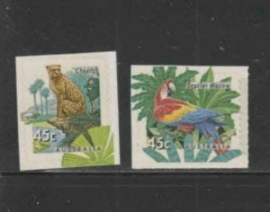 AUSTRALIA #1390-1391 1994 ANIMALS MINT VF NH O.G SELF/ADH.