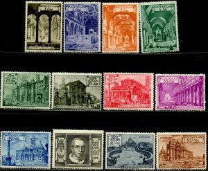 VATICAN Sc#122-131, E11-12 1948 Bascilicas Complete Set OG Mint Hinged* (ef)