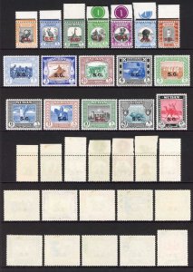 Sudan SGO67/O83 1951 Set of 18 M/M Cat 75 pounds