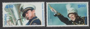 NORWAY SG1408/9 2001 CENTENARY OF SCHOOL BANDS MNH