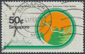 Singapore  SC# 493   Used Submarine Cable   see details & scans