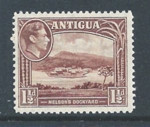 Antigua #86 NH 1 1/2p Red Brown King George VI - Dockyard