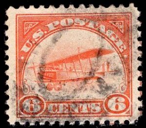 US Stamp #C1 6c Orange Jenny USED SCV $28