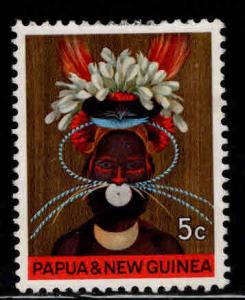 PNG Papua New Guinea Scott 253 Used Headdress stamp set