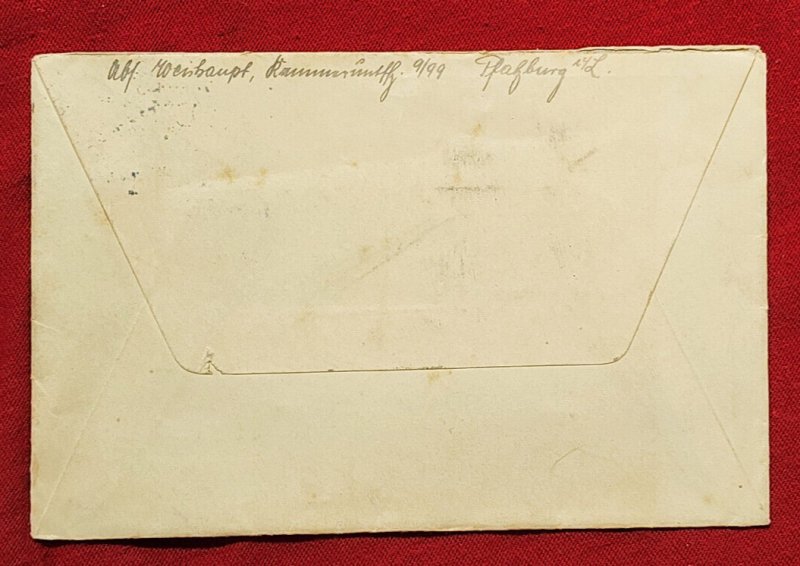 WW1 WWI Imperial German cover envelope letter w stamp 1914 Bahnpost DRULINGEN
