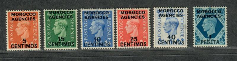 G.B. Off Morocco Sc#83-88 M/H/VF, Complete Set, Cv. $43.15