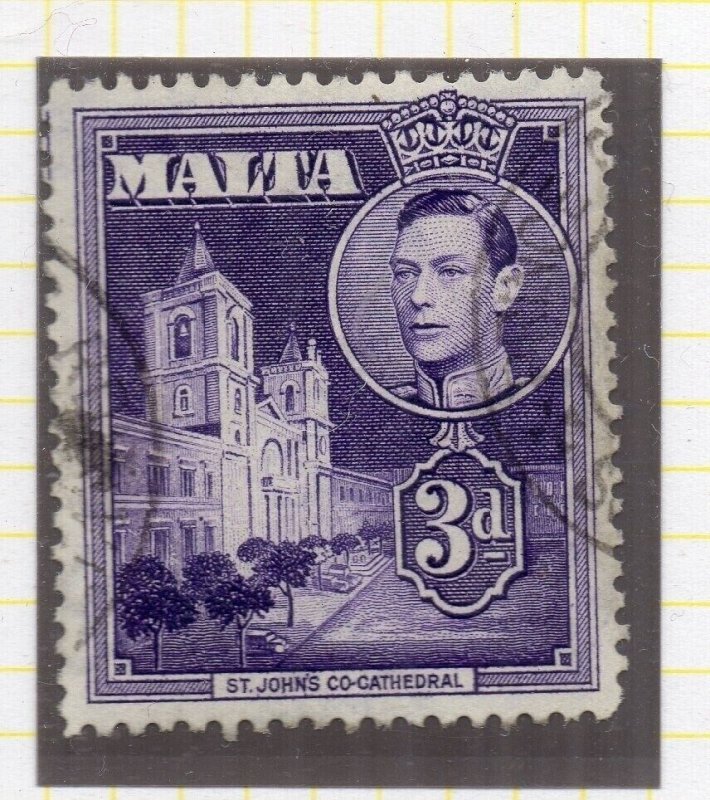 Malta 1938 Early Issue Fine Used 3d. NW-200429