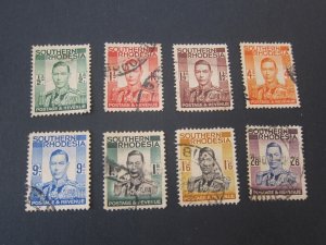 Southern Rhodesia 1937 Sc 42-5,48,50-1,53 FU