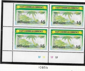 St.Vincent  #1085b  East Caribbean Currency Block of 4 (MNH) CV 14.00