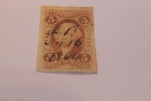 US REVENUE R27a USED PEN CANCEL NICE MARGINS