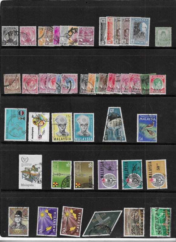 MALAYSIA COLLECTION ON STOCK SHEET, MINT/USED