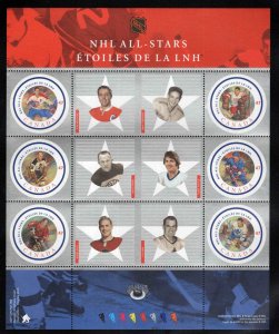 CANADA Scott 1885  NHL All-Stars souvenir sheet