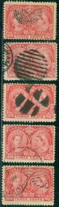 CANADA SCOTT # 53, USED, FINE, 5 STAMPS, GREAT PRICE!