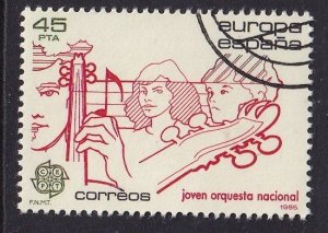 Spain #2409 cancelled 1985  Europa 45p youth orchestra