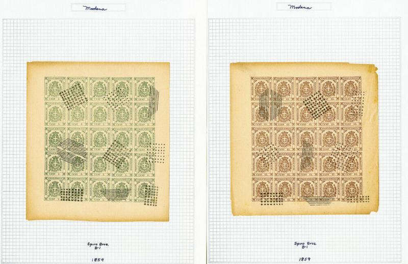 Modena Stamps Classic Series 6x Sheets of 25x w/var 1859 Rare