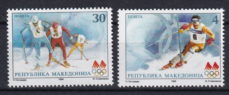 Macedonia 1998 Winter Olympic Games - Nagano 2 MNH Stamps