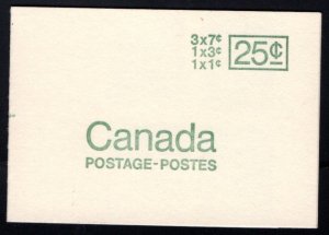 Scott BK66d, Type II, 25c booklet, PVA, Canada postage stamps