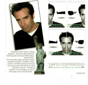 Grenadines 2000  - David Copperfield - Sheet of four  - MNH