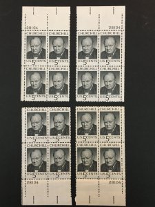 Scott #1264 Winston Churchill Memorial Matched Plate Blocks MNH