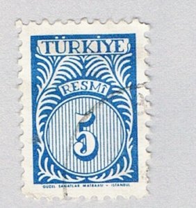 Turkey O43 Used Numeral 5 1957 (BP74707)