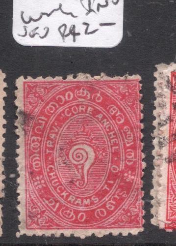 India Travancore SG 16a Invertered Wmk VFU (3dij)