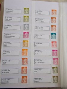 SPECIALISED MACHIN COLLECTION Y1667-Y1745 COMPLETE inc. ALL PRINTINGS 139 Stamps