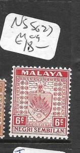  MALAYA NEGRI SEMBILAN (P1001B) ARMS 6C RED SG 27  MOG